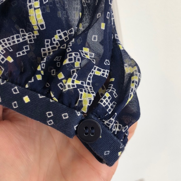 DVF Grid Print Blue Sigourney Wrap Dress - Picture 7 of 11